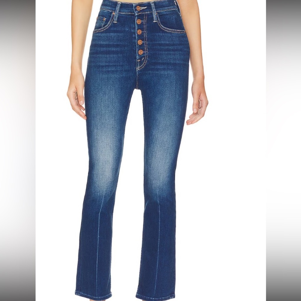 Mother Denim pixie ankle rider jeans in the color taxi